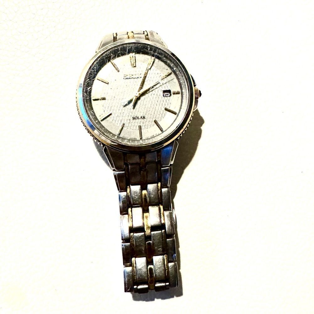 Seiko Silver Solar Men's Watch